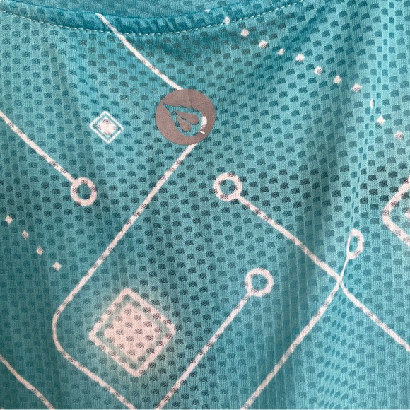 BALEAF Women’s Cycling Bike Zip Up Top Hem Gripper 4 Back Pockets Turquoise Sz L - Picture 4 of 11